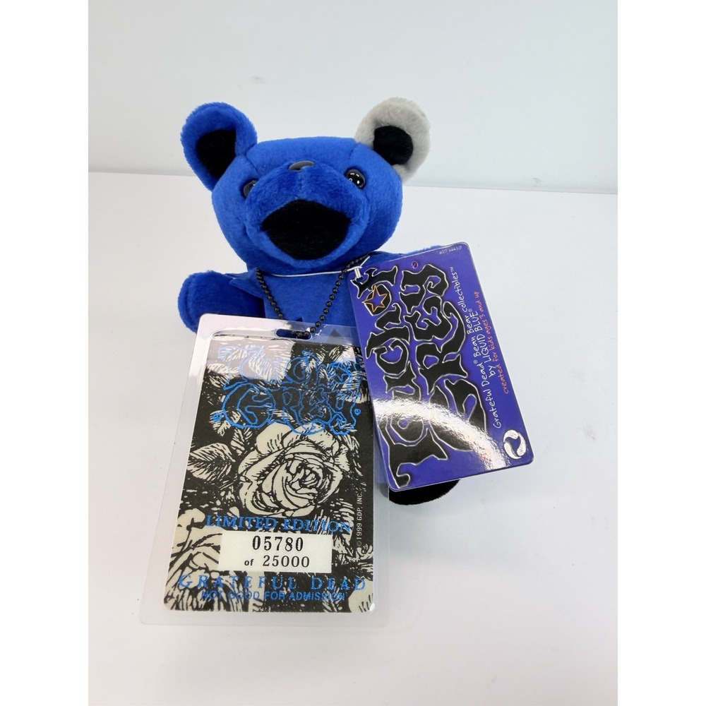 Grateful Dead Bean Bear Touch Of Grey 7" With Tag Limited Edition Liquid Blue